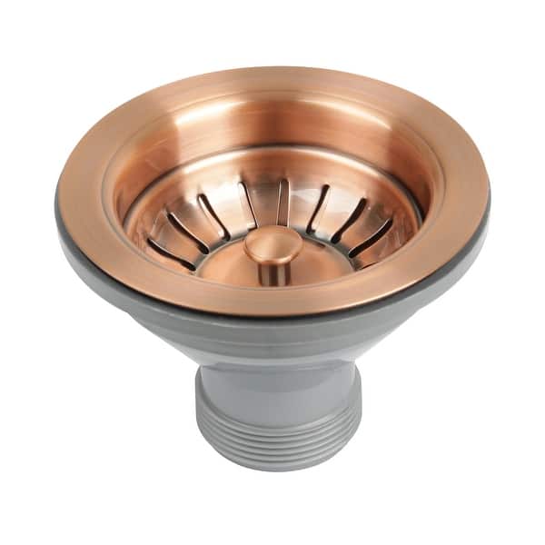 slide 1 of 5, Copper Kitchen Sink Stopper Strainer Drain(1.5" connector) - 3.1inch