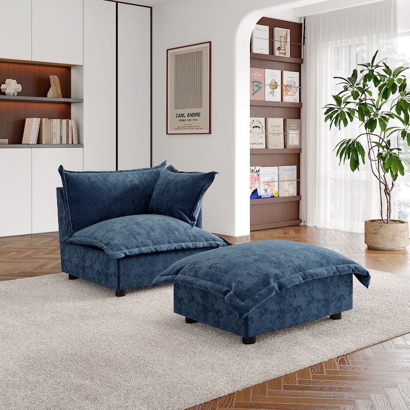 Double Layer Cushion Comfy Cloud Modular Sectional Sofa Set