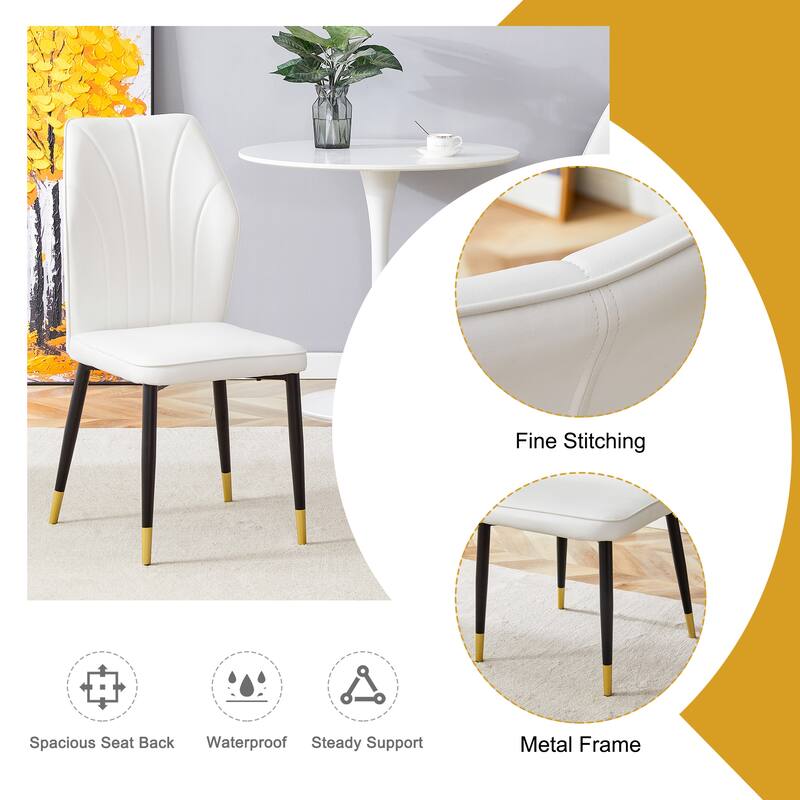 Modern 5-Piece Dining Set with Rectangular Table & Widened Backrest Chairs