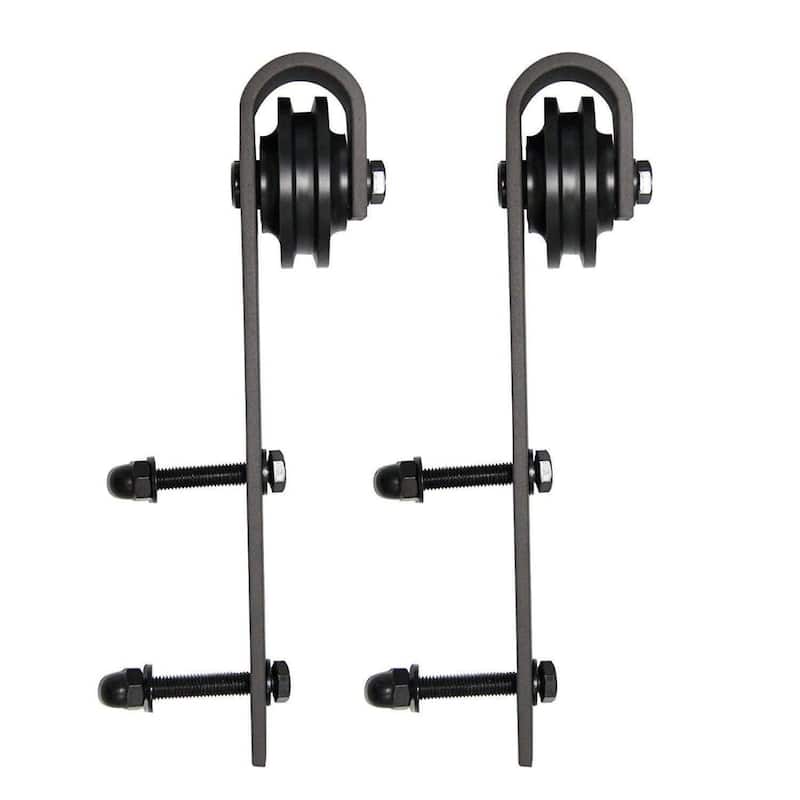 Sturdy Barn Door 36 x 80 Planum 0310 Matte Black with 6.6FT