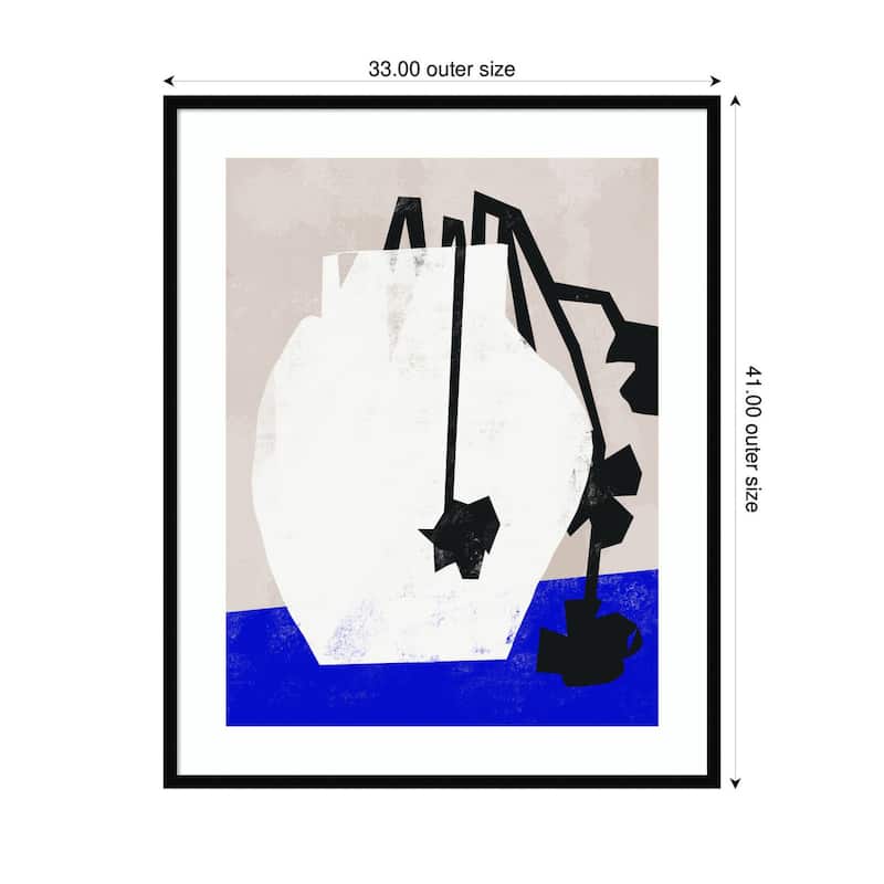 Kate and Laurel Abstract Blossoms by Little Dean Framed Wall Art Print