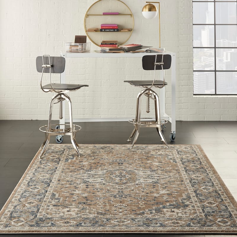 Nourison Concerto Traditional Persian Medallion Area Rug - 8'10" x 11'10" - Beige/Grey
