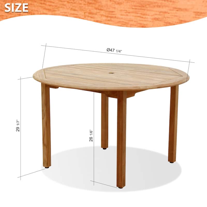 Amazonia Teak Amanda 5-piece Teak and Wicker Dining Set - 5 Piece