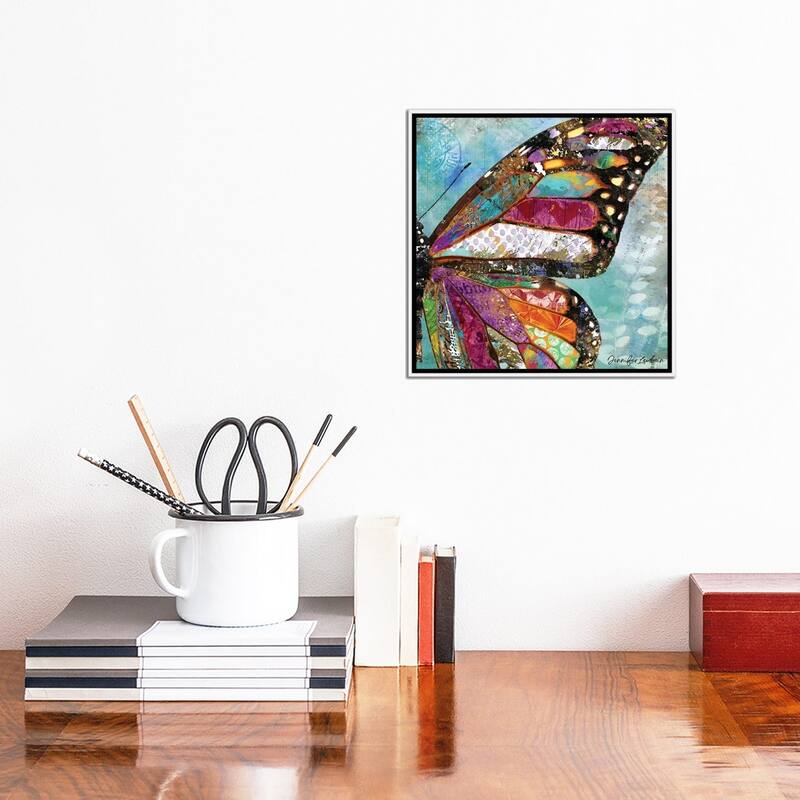 iCanvas "Woodland Dream Butterfly Wing 24x24" by Jennifer Lambein Framed Canvas Print