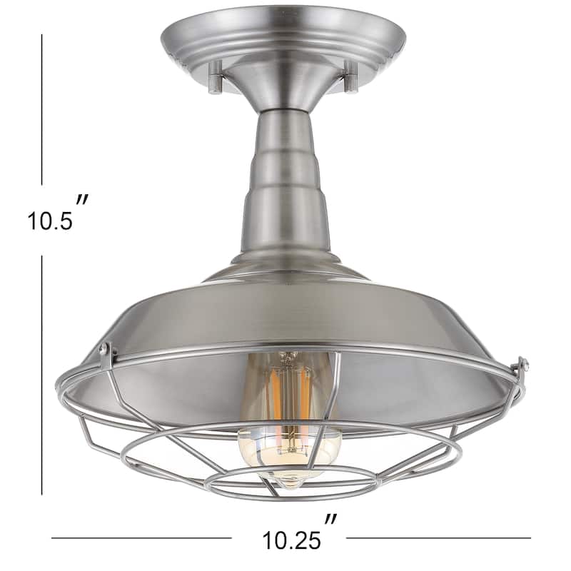 Georgia 10.2" Metal LED Semi-Flush Mount, by JONATHAN Y - 10.2'