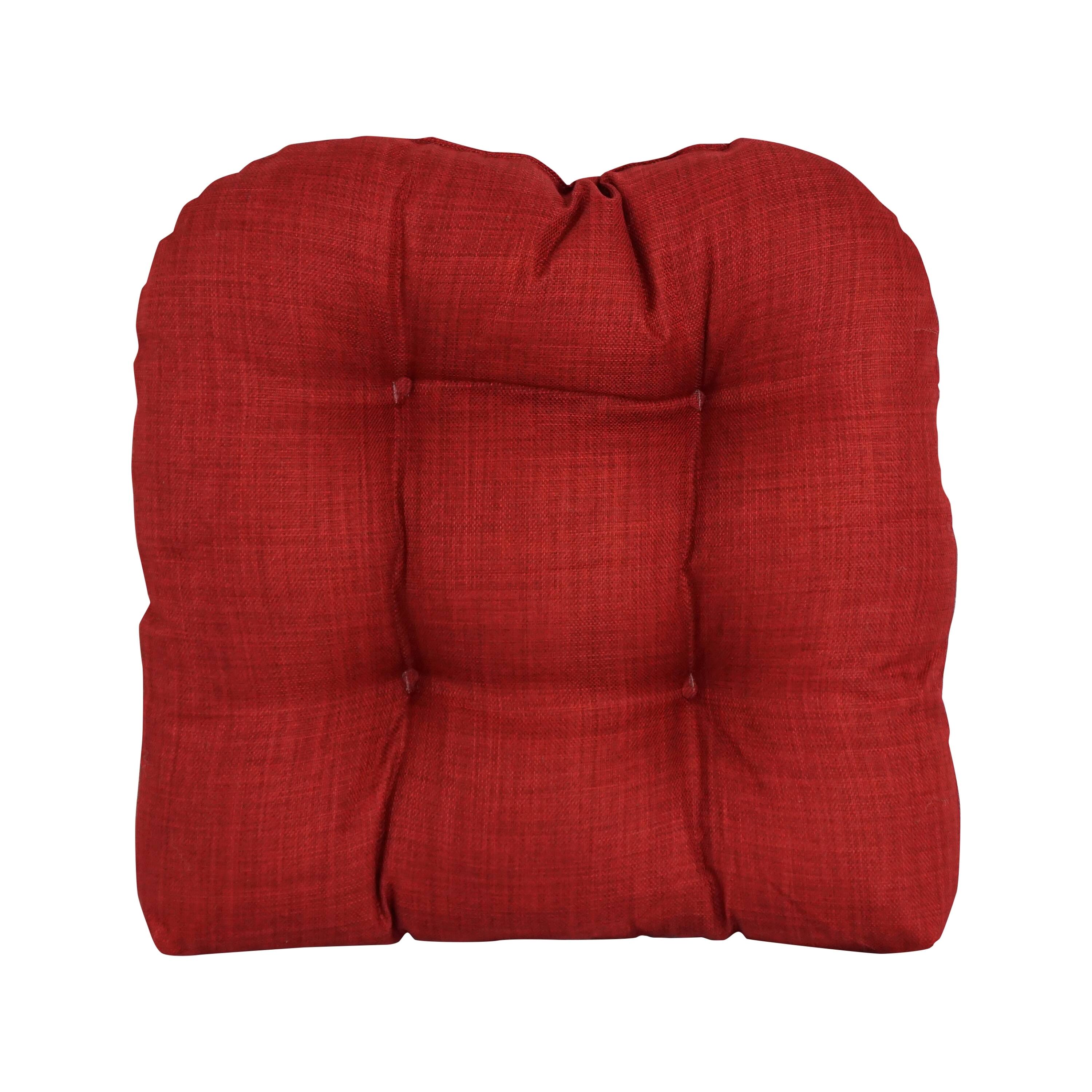 19inch Rounded Back Tufted Indoor/Outdoor Chair Cushion On Sale