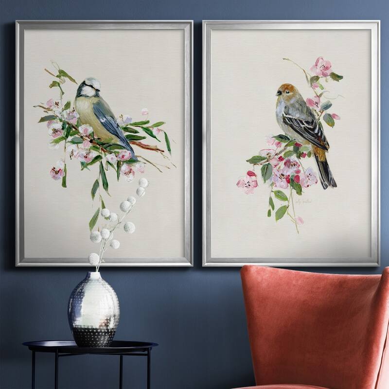 Spring Song Blue Bird Premium Framed Print - Ready to Hang - Multi-Color