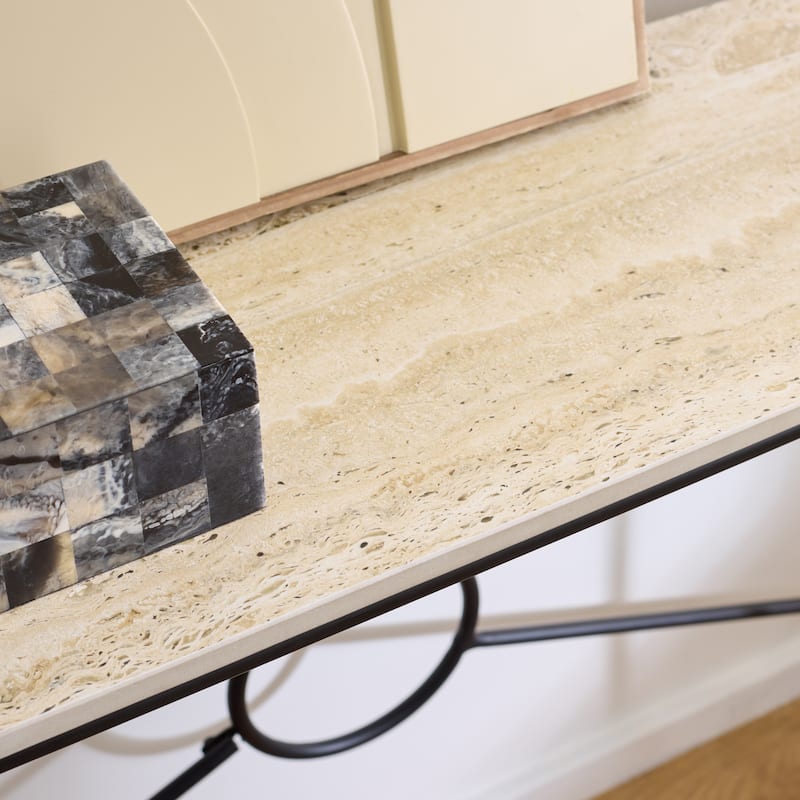 SAFAVIEH Home Lenin Ceramic Console Table - 42"W x 12"D x 30"H