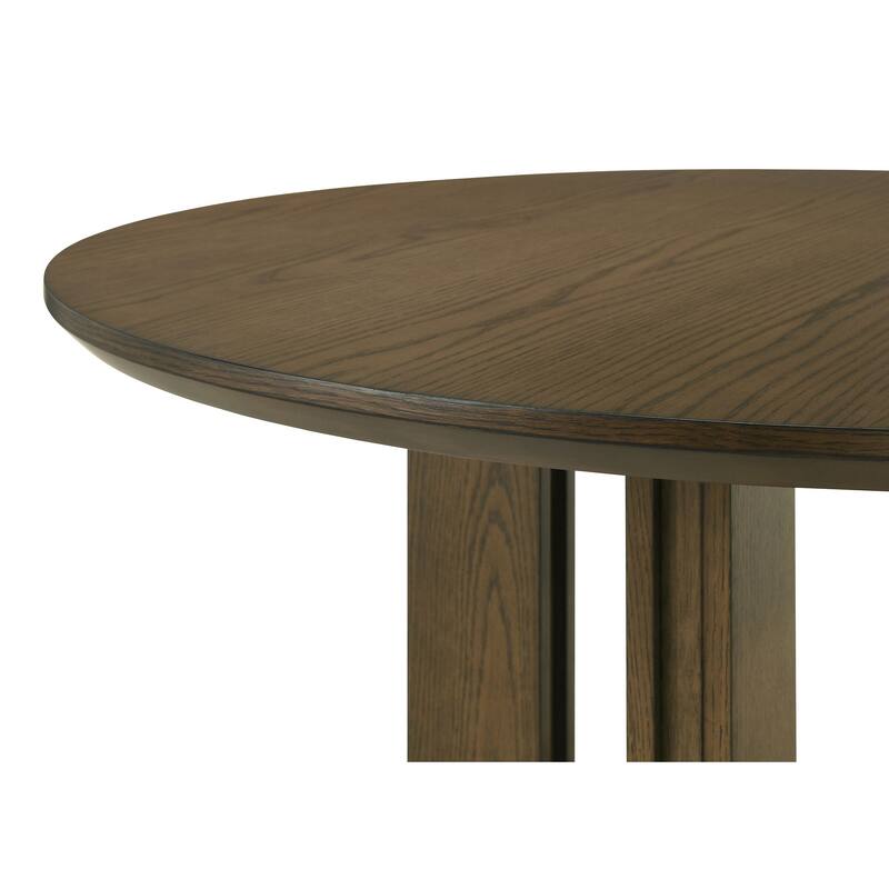 Ottowa 5-piece Round Wood Dining Room Table Set Brown