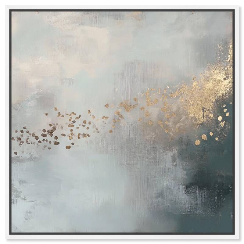 Silvered Hues and Gold I Canvas by Art Remedy - 40" x 40" - White