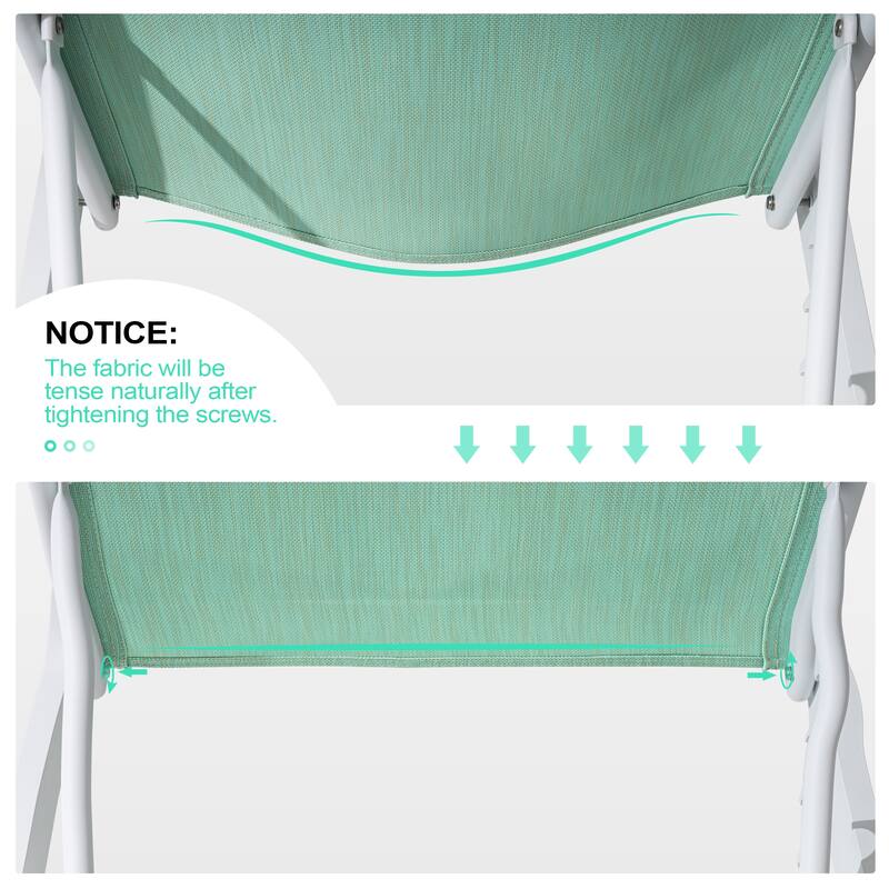 Outdoor Adjustable Aluminum Chaise Lounge Chairs for Patio Pool Terrace - See Picture