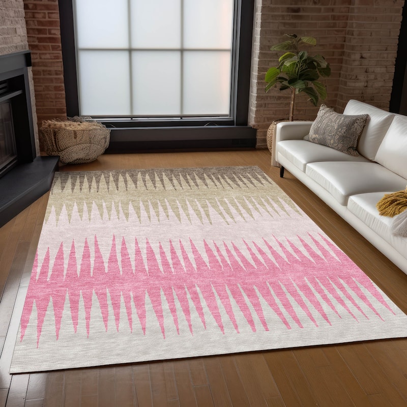 Machine Washable Indoor/ Outdoor Chantille Ombre Contemporary Rug