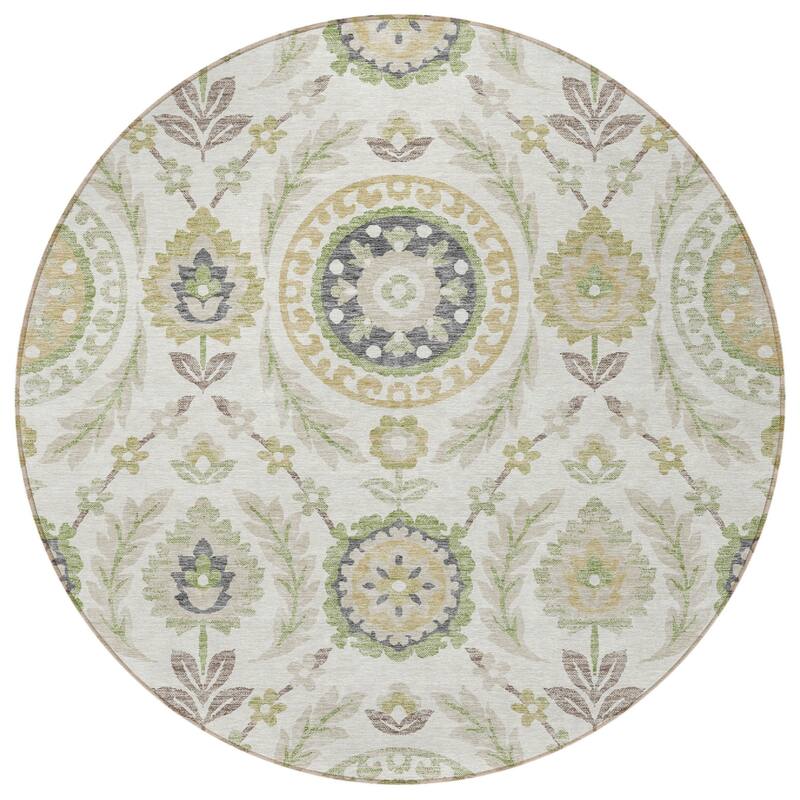 HomeRoots Floral Transitional Rectangle Outdoor Rug