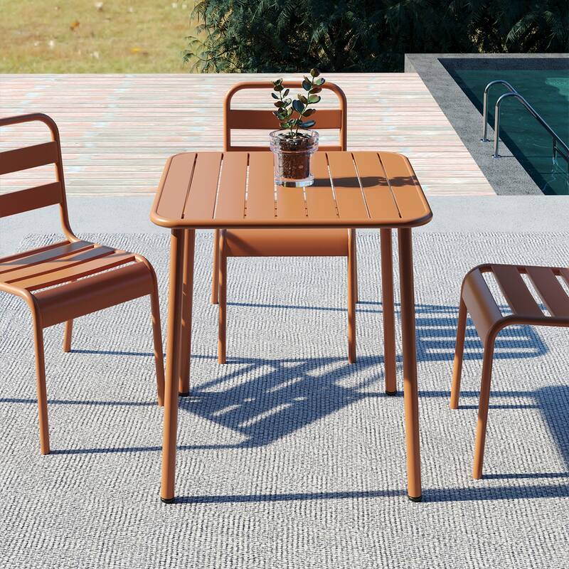 Sera square table outdoor courtyard table villa open air dining table waterproof table retro American modern