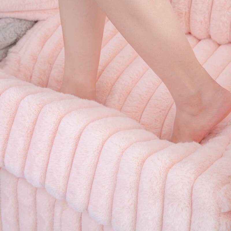 75.6" Soft Modular 2-person Light Pink Sofa with Hydraulic Lift and Ottoman, Comfortable & Stylish