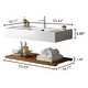preview thumbnail 16 of 16, GDFStudio - Lede 30" Bathroom Vanity with Acrylic Integrated Basin, Striped Shelves Layer & Woodgrain Finish, WITHOUT Faucet