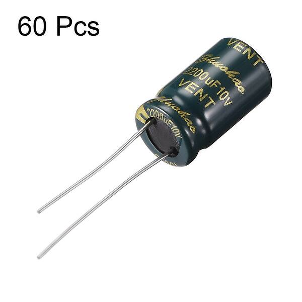 Aluminum Radial Electrolytic Capacitor Low Esr 2200uf 10v 10 X 17 Mm Green 2200uf 10v 10x17 5415