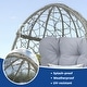 preview thumbnail 16 of 35, Moasis Cushioned Egg Chair with Rocker, PE Wicker