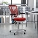 preview thumbnail 128 of 164, Nicholas Mid-Back Blue Mesh Multifunction Executive Swivel Ergonomic Office Chair with Adjustable Arms Red Mesh/White Frame