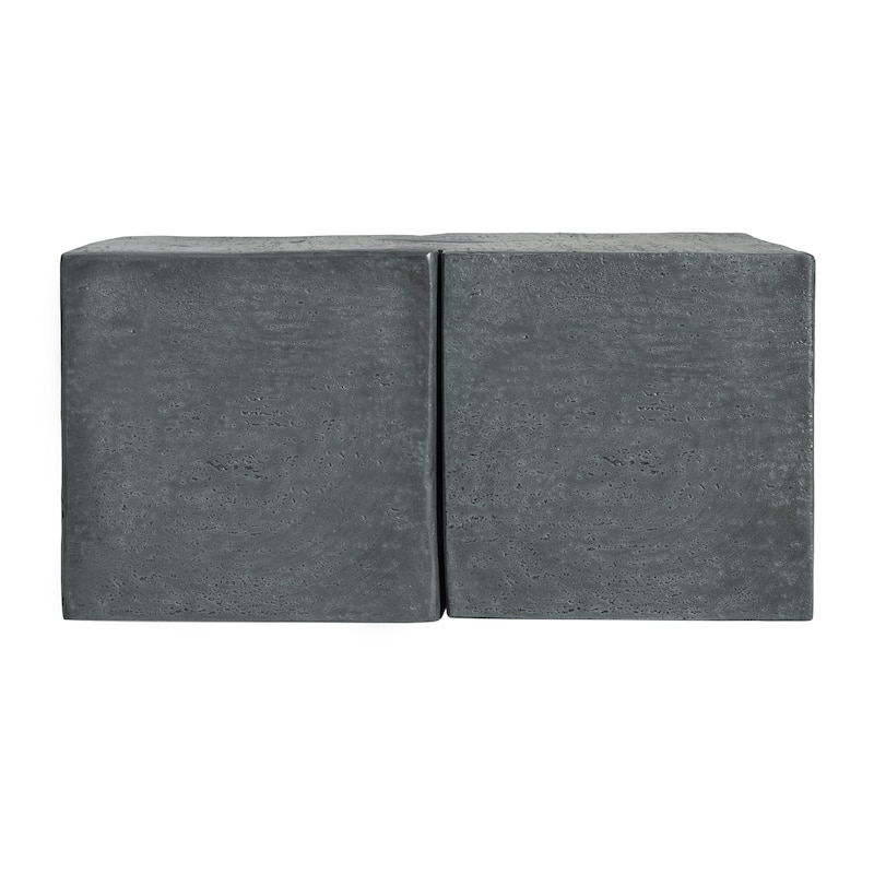 Christopher Knight Home - MGO Modern Outdoor Side Table Set with Durable Magnesium Oxide Construction