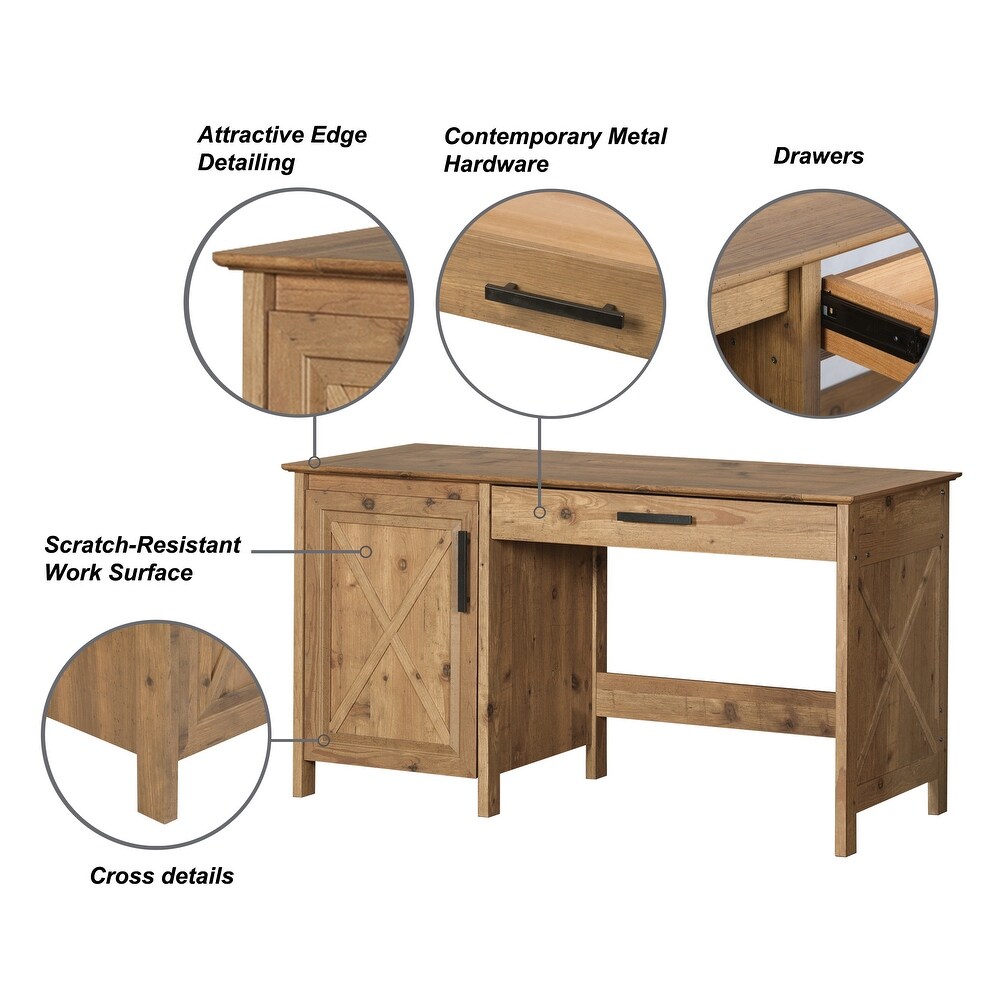 Saint Birch Houston 56-inch Writing Desk (Wood Finish - Brown)