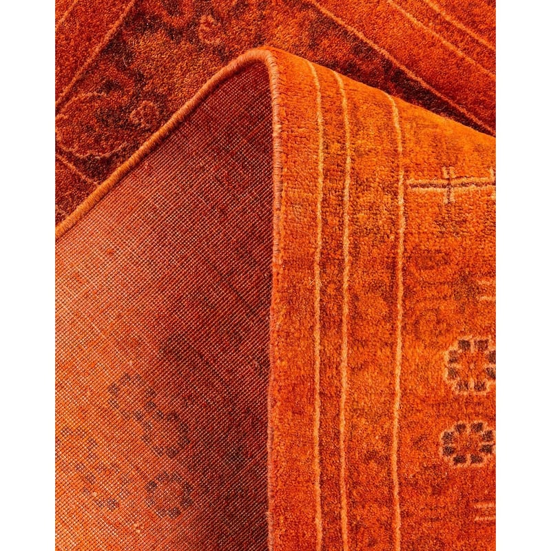 Contemporary Overdyed Wool Hand Knotted Area Rug - 3' 1" x 5' 1"