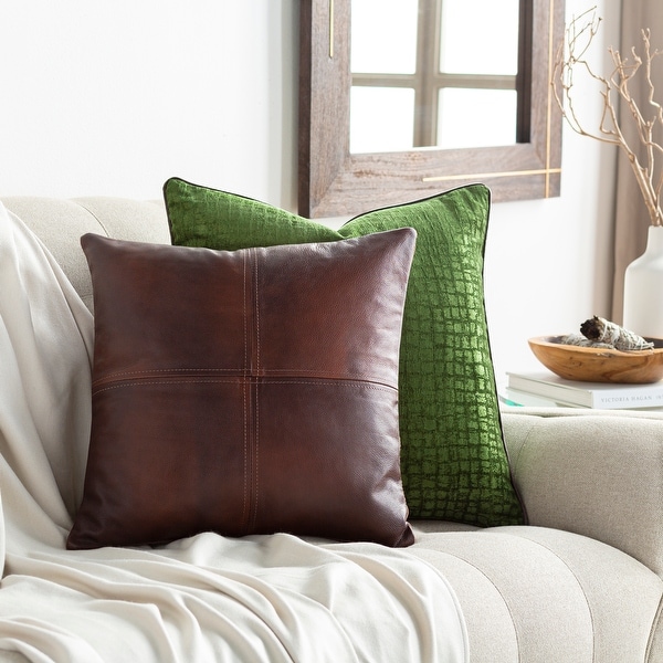 Genuine leather throw pillows online