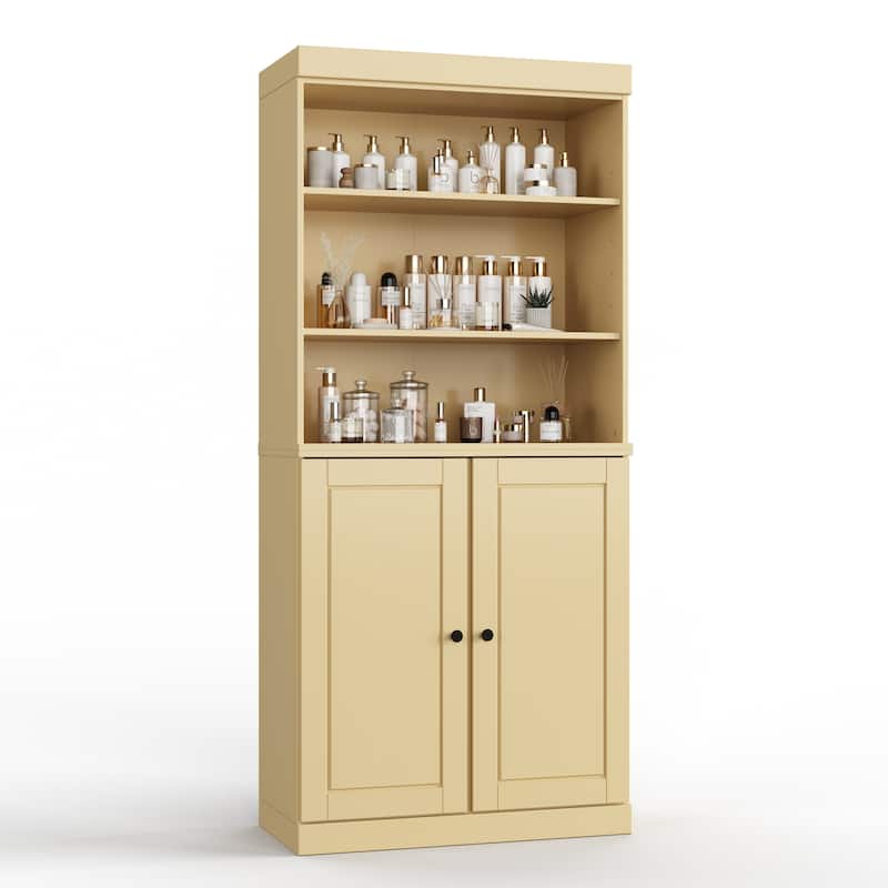 100% Solid Wood 32" Bathroom Cabinet with Optional Doors, 2-Drawers by Palace Imports