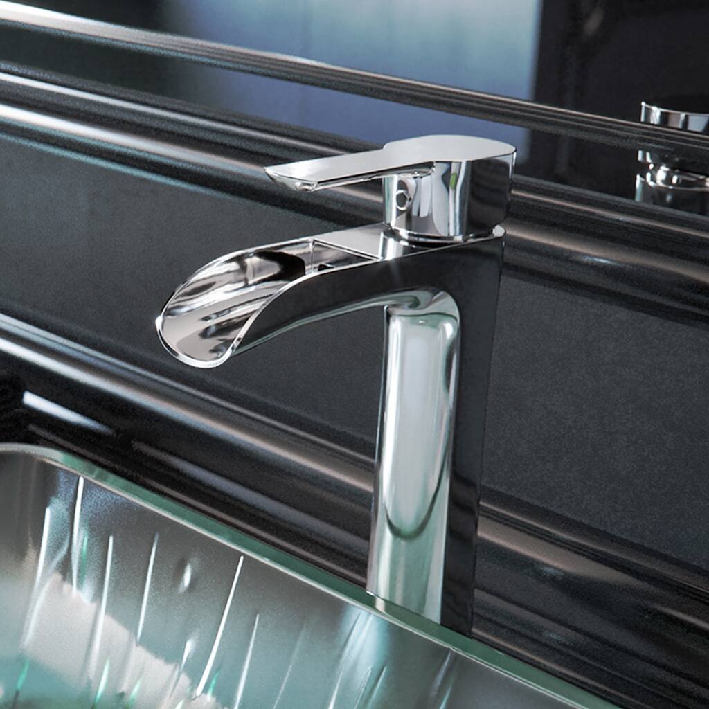 VIGO Niko Chrome Vessel Bathroom Faucet