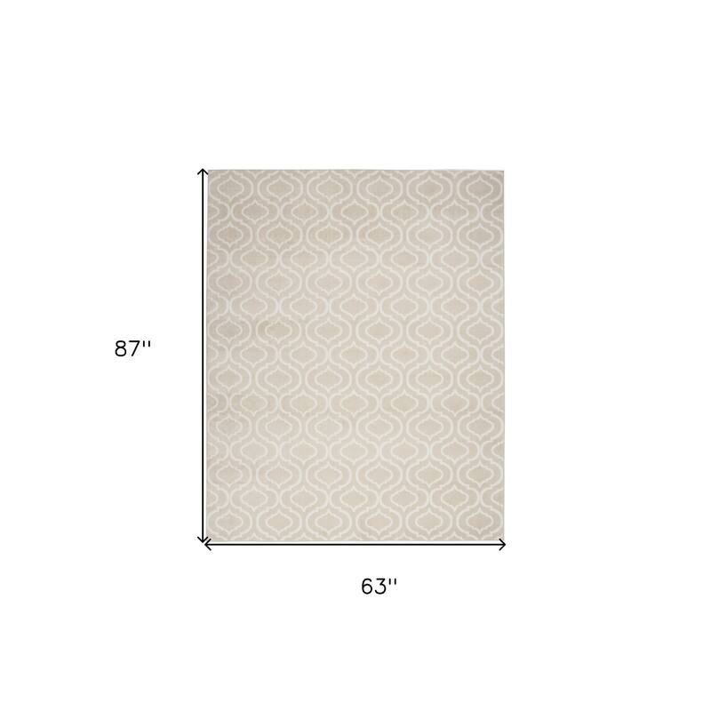 Kibit Power Loomed Non Skid Stain Resistant Area Rug By HomeRoots - 87' X '63' X '0.5