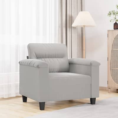 vidaXL Sofa Chair Living Room Upholstered Chair with Armrest Microfiber Fabric