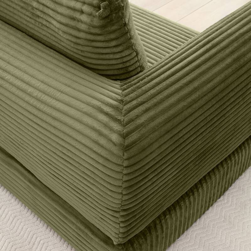 2-in-1 Folding Convertible Sofa Bed, Modern Corduroy Sleeper Couch