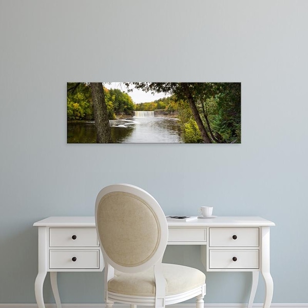 Easy Art Prints Panoramic Image 'Waterfall in forest, Tahquamenon Falls State Park, ChippewCounty, Michigan' Canvas Art