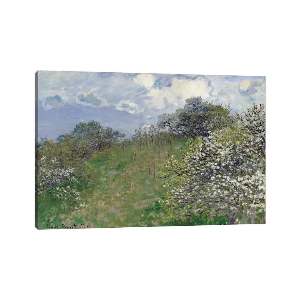 iCanvas "Spring, 1875" by Claude Monet Canvas Print