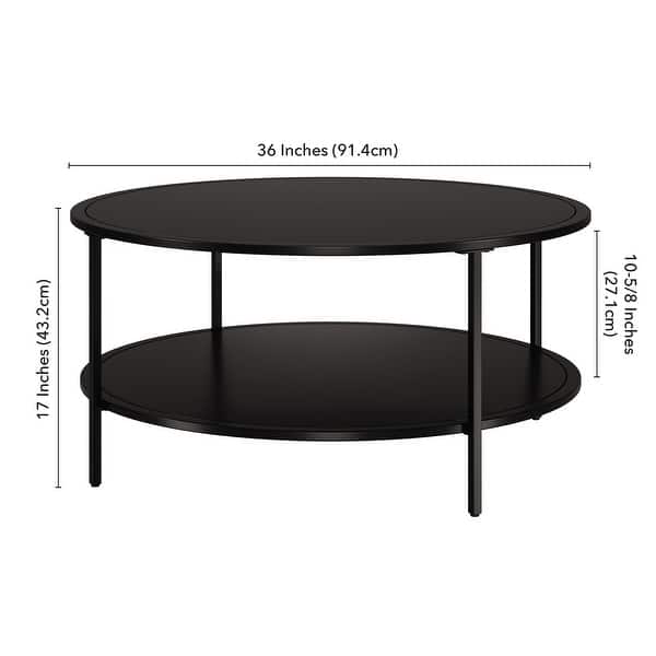 dimension image slide 0 of 2, Sivil 36'' Wide Round Coffee Table