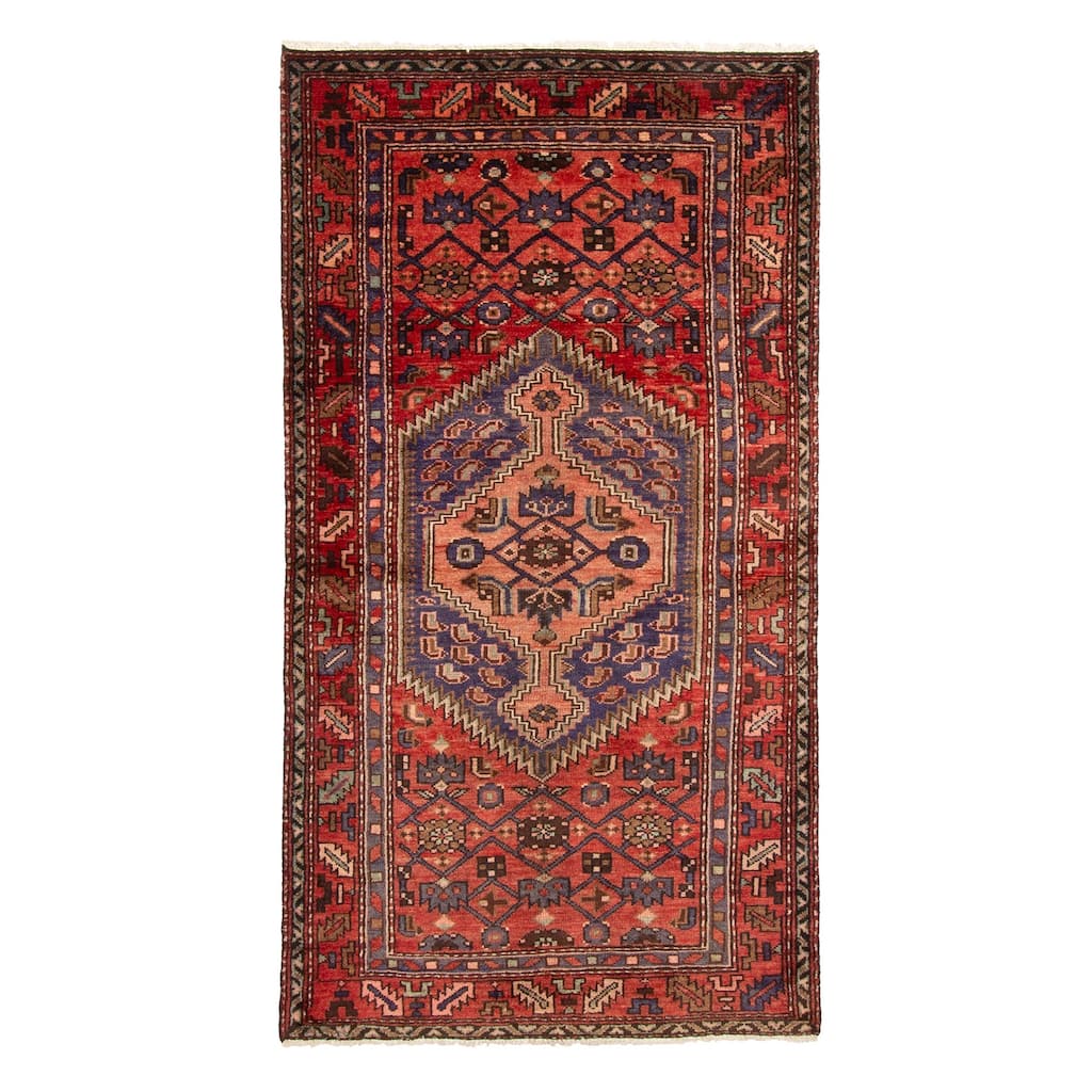 ECARPETGALLERY Hand-knotted Andelz Red Wool Rug - 3'4 x 6'4