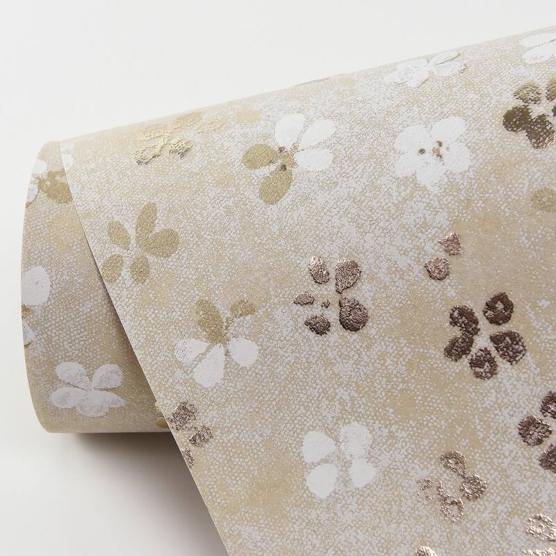 Brewster Cosima Beige Miniature Floral Wallpaper - 27in x 324in x 0.025in