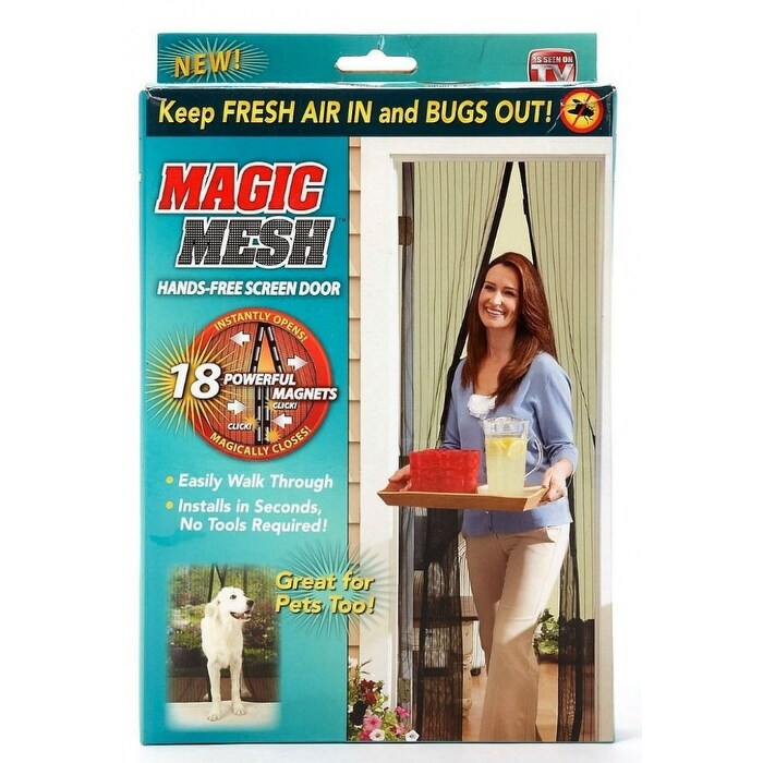 Shop Magic Mesh Mm011124 Magnetic Hands Free Screen Door As Seen
