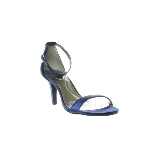 navy velvet heels