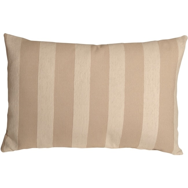 Brackendale Stripes 16x24 Throw Pillow with Polyfill Insert, Cream