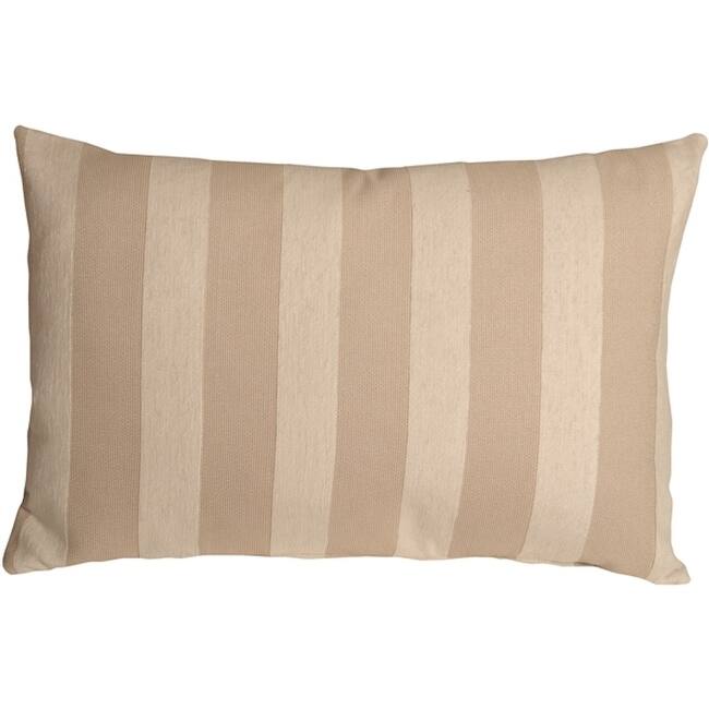 Brackendale Stripes 16x24 Throw Pillow with Polyfill Insert, Cream