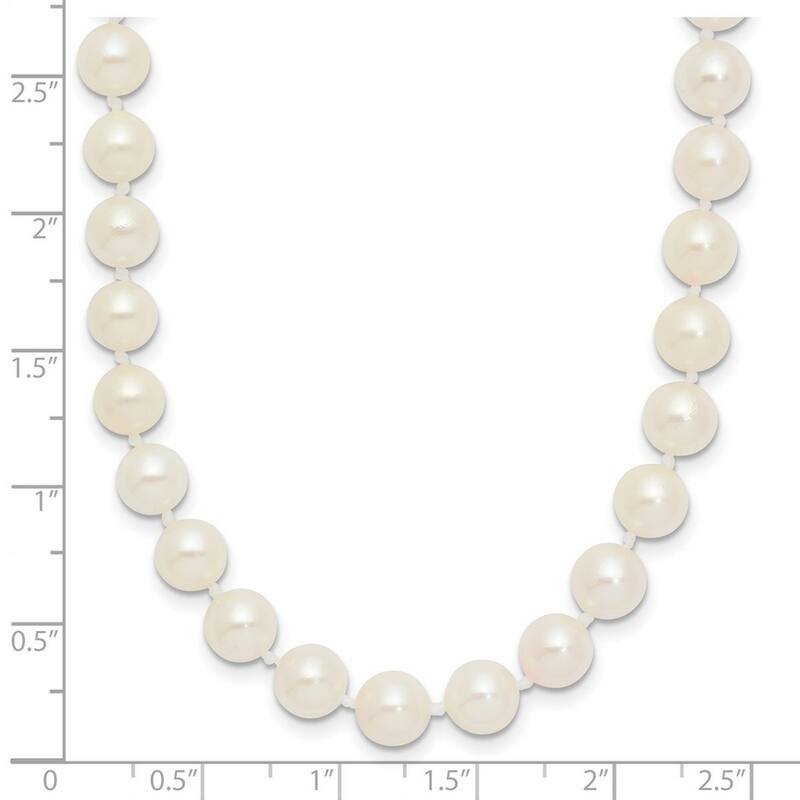 Curata 14k Yellow Gold 6 6.5mm White Akoya SW Freshwater Cultured Pearl Bracelet 7 Inch