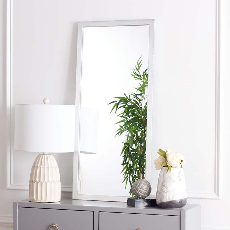 SAFAVIEH Martika 18 x 40-inch Rectangular Mirror - 18" W x 0.8" D x 39.5" H - Silver - 18Wx1Dx40H