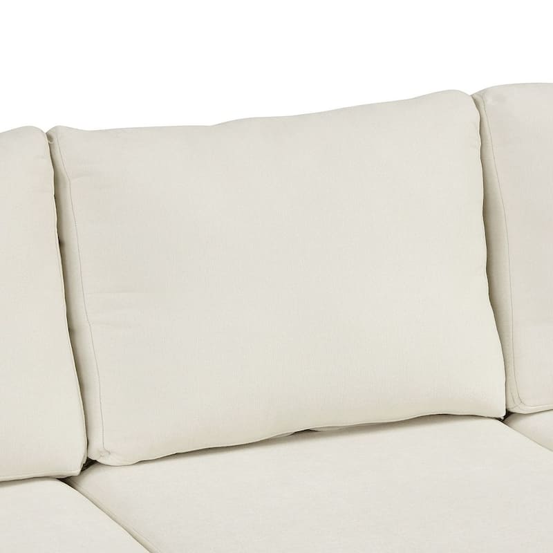 L-shaped Sofa Convertible Sofa Bed, Living Room Spacious Space Pull Out Sofa Sleeper