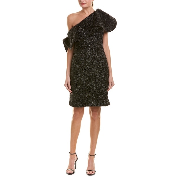 halston black cocktail dress