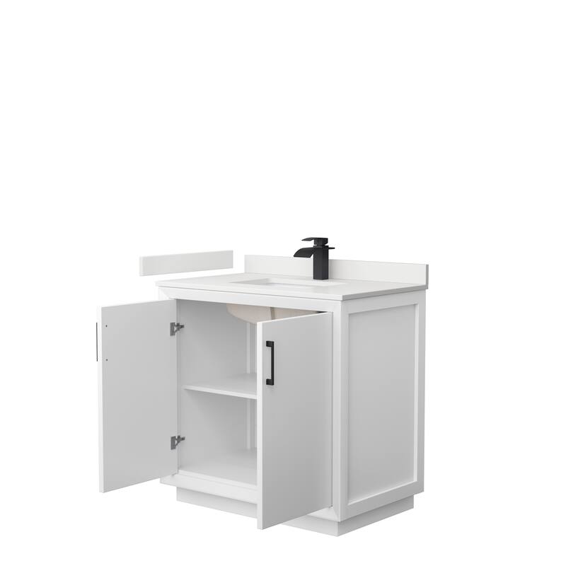 Strada 36-inch Single Vanity, Quartz Top