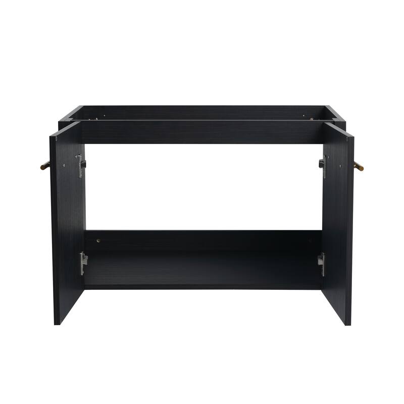 Modern Floating 24-Inch Bathroom Vanity Cabinet, Black Chestnut with Ample Storage, No Top Sink Included