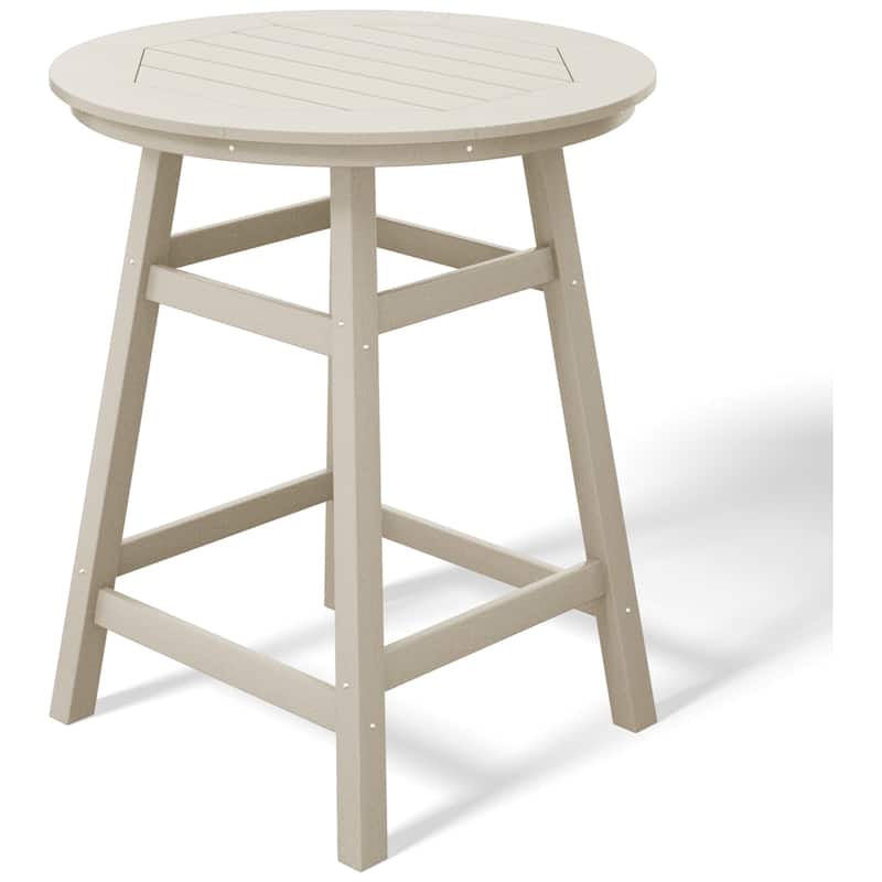 Polytrends Laguna Hdpe All Weather Outdoor Patio 35" Round Counter Table
