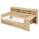 preview thumbnail 9 of 10, Maximize Stroage Space Daybed Wooden Platform Bed Natural Finsh Twin Size Daybed Frame w/ 2 Drawers, No Box Spring Needed