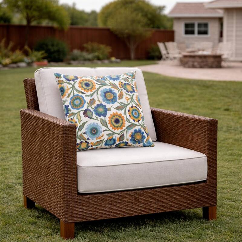 2 Pack Throw Pillows, Waterproof & Fade-Resistant Patio Cushions- Soft & Comfortable Decorative Pillow Covers (18x18")